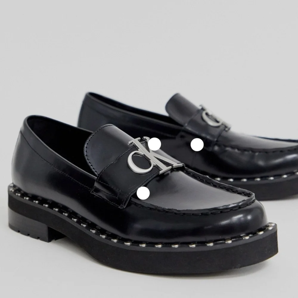 Calvin Klein Black Chunky Sole Loafers